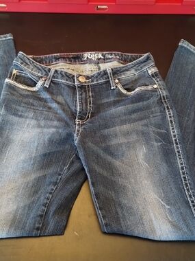 Wrangler RockDark Wash Jeans - Blue Sz 9/10 X32